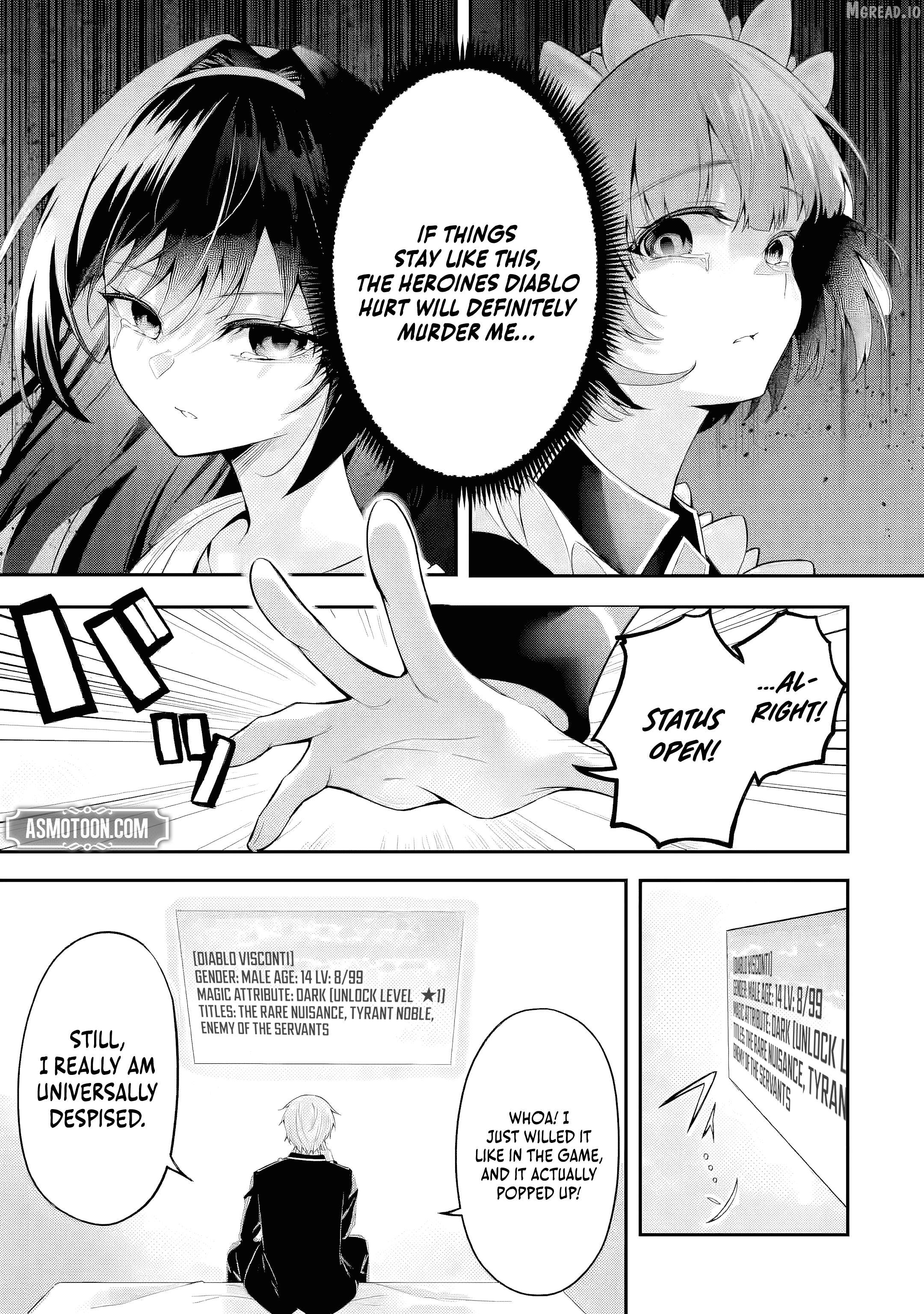Read I Reincarnated as a Doomed Villainous Noble I Don’t Want to Die, So I’ll Master Dark Magic and Save the Heroines Manga Online